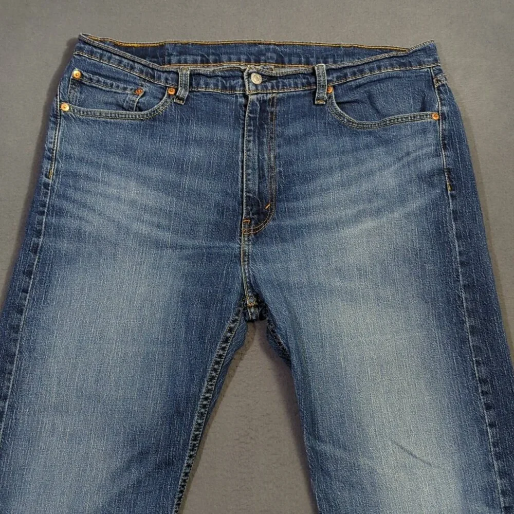 Levi's Jeans Men's 38x34 Fits 37x31 Blue 505 Regular Fit Straight Leg Denim